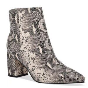 MARC FISHER/ Retired Booties Snake Print LEATHER/ Sz 8.5/ Like NEW/ ShipsSameDay